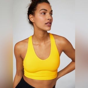 Free People XS Free Throw Crop Optic Yellow